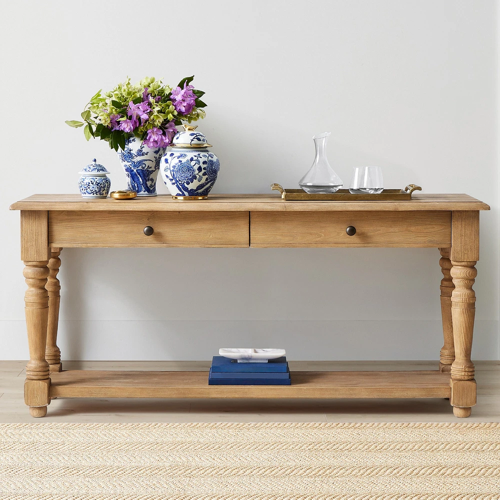 Harvest 2-Drawer Open Hall Console (70")