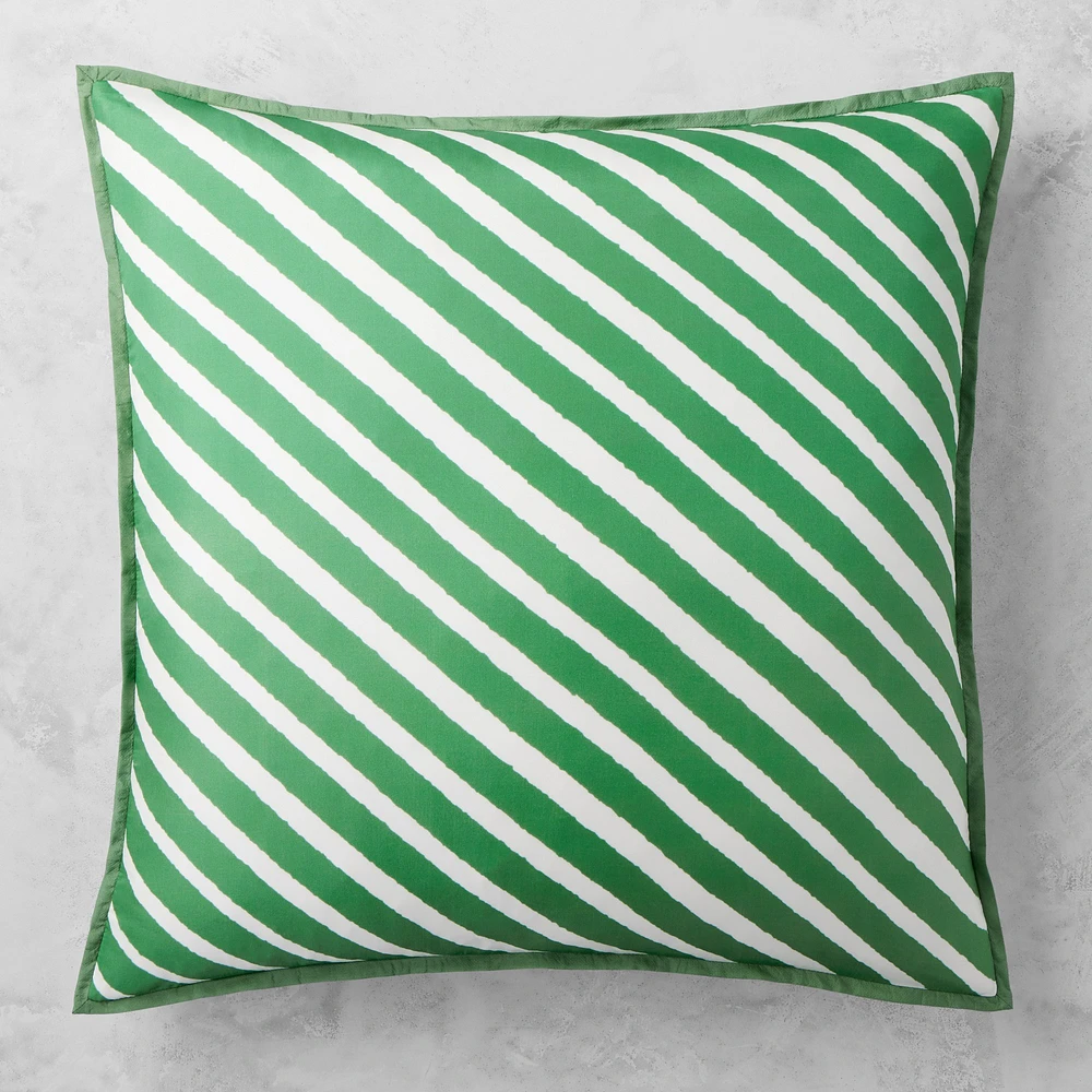 Painted Stripe Silk Pillow Cover