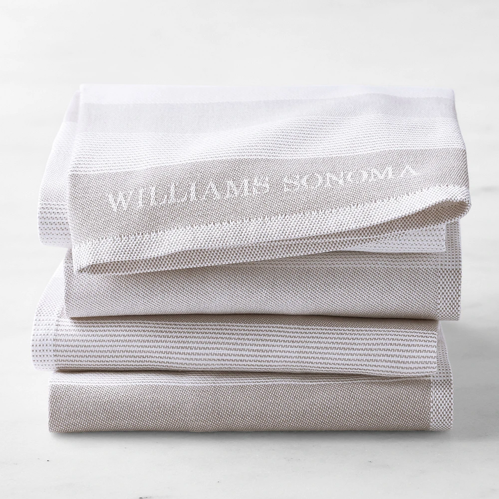 Williams Sonoma Logo Stripe Towels, Set of 4