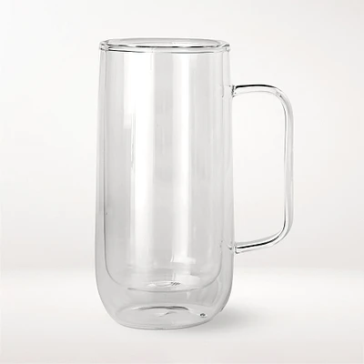 Double-Wall Glass Tall Coffee Mugs