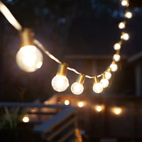 OPEN BOX: 25' LED G40 Bistro String Lights, 25 Bulbs, Black