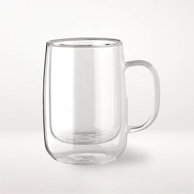 Double-Wall Glass Coffee Mugs, Small