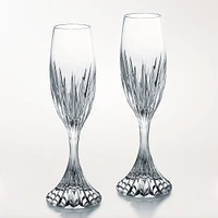 Baccarat Massena Champagne Flute Glasses, Set of 2