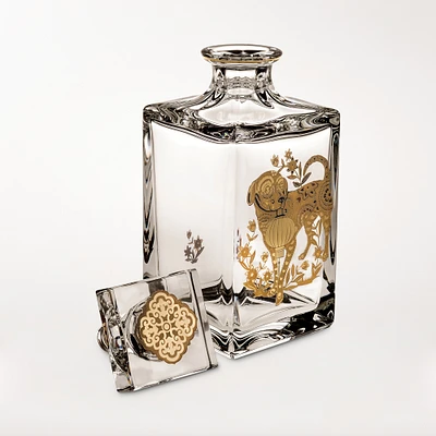 Vista Alegre Golden Crystal Lunar New Year Whiskey Decanters