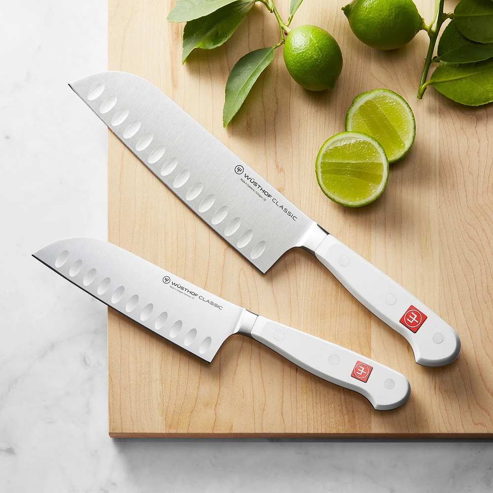 Wüsthof Classic White Santoku Knives, Set of 2