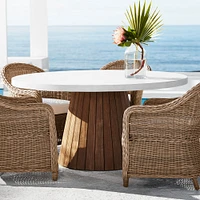 Balboa Outdoor Round Concrete Dining Table (60")