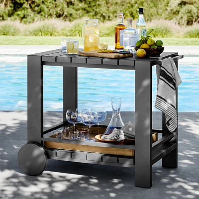 Larnaca Metal Bar Cart (38")