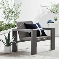 Larnaca Outdoor Slate Grey Metal x All-Weather Weave Club Chair