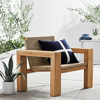 Larnaca Outdoor Teak x All-Weather-Weave Club Chair