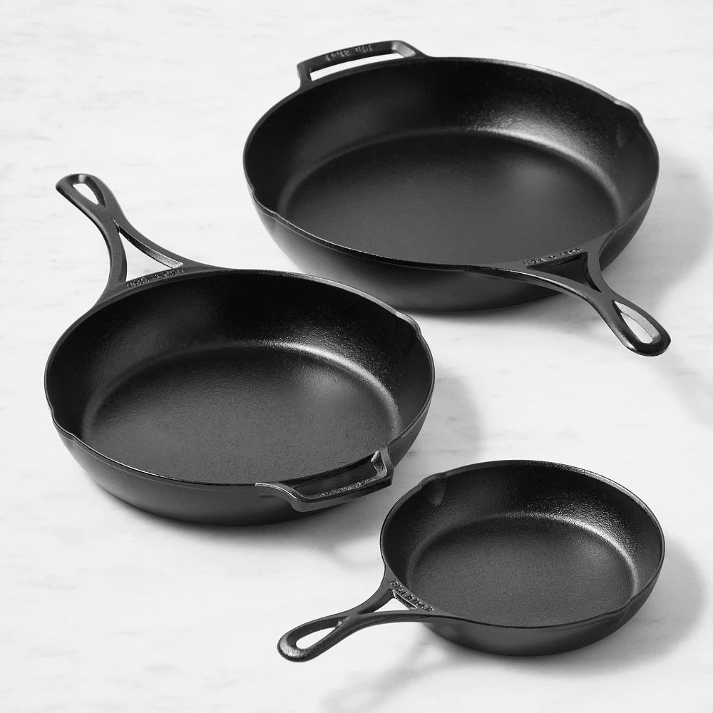 Lodge Blacklock Seasoned Cast Iron 3-Piece Skillet Set