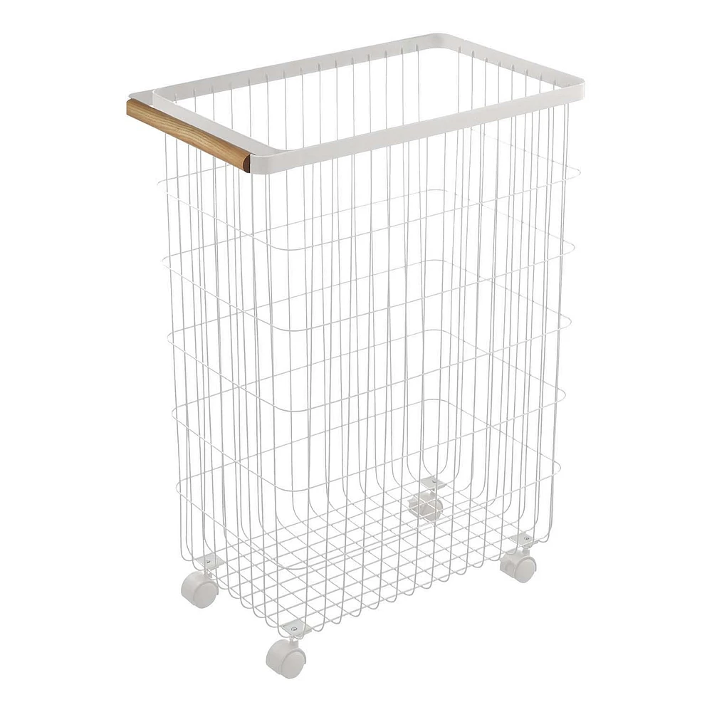 Yamazaki Home Tosca Rolling Wire Laundry Basket