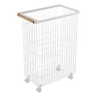 Yamazaki Home Tosca Rolling Wire Laundry Basket