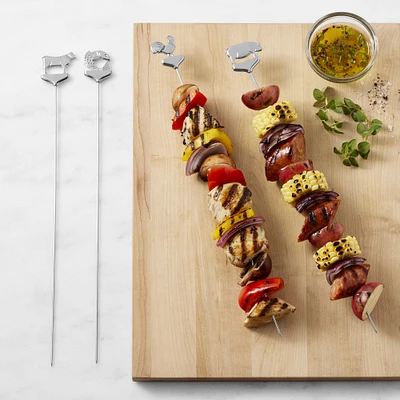 Williams Sonoma Stainless-Steel Animal Deco Skewers