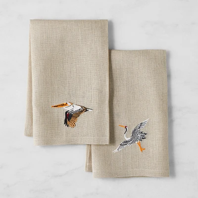 Billy Reid x Williams Sonoma Embroidered Tea Towels, Set of 2