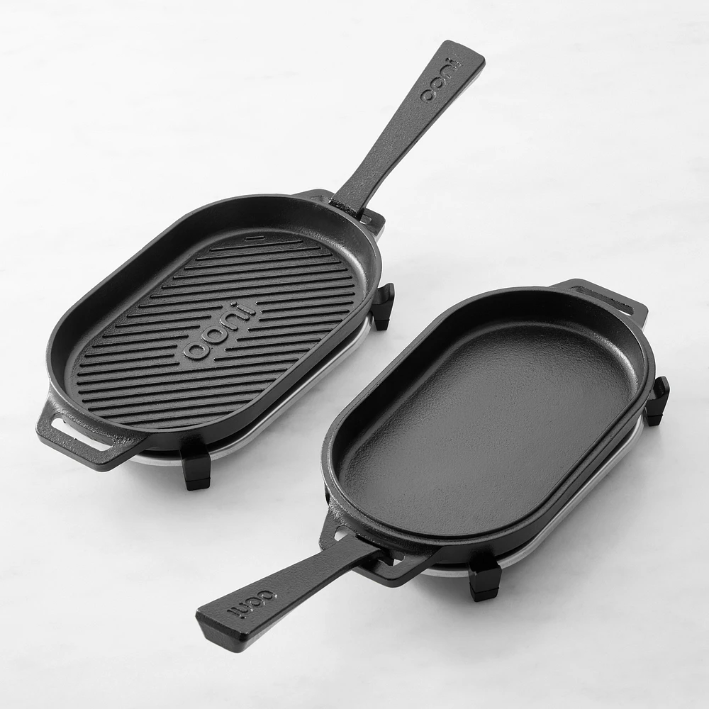 Ooni Cast Iron Grizzler & Sizzler Pan Cookware Set with Trivets