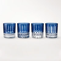 Wilshire Jewel Cut Double Old-Fashioned Glasses, Set of 4