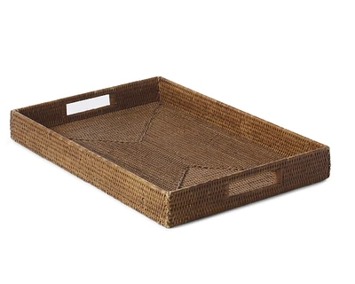 Hapao Rectangular Tray, Tea Stain