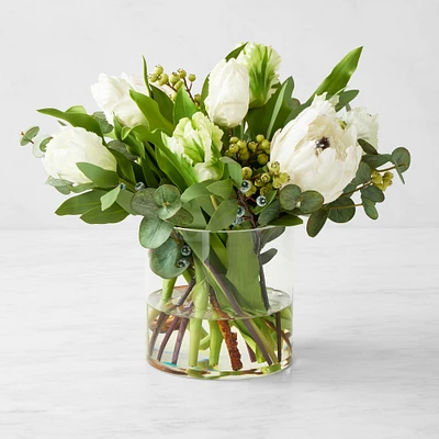 Faux Tulip & Eucalyptus Floral Arrangement