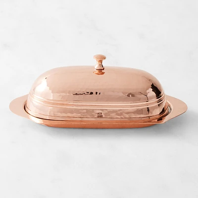 Williams Sonoma Hammered Copper Butter Dish