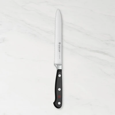 Wüsthof Classic Serrated Utility Knife, 5"