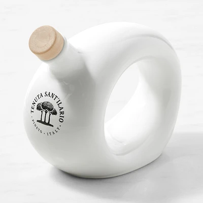 White Ceramic Olive Oil Bottle