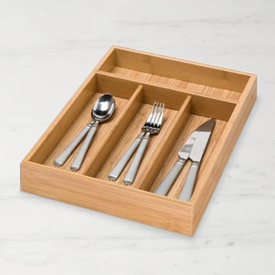 Bamboo Silverware Drawer Organizer