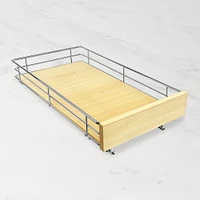 Lynk Slide Out Drawer, Wood & Chrome