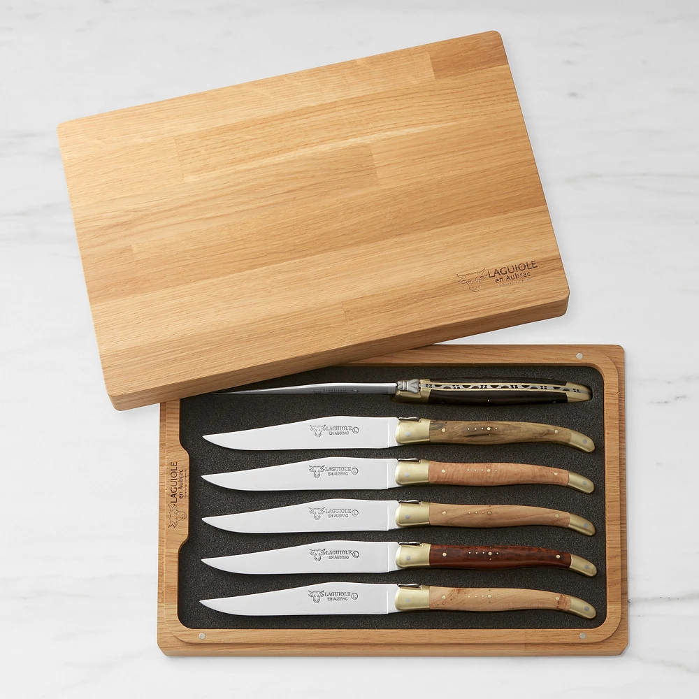 Laguiole en Aubrac Mixed Wood Steak Knives, Set of 6