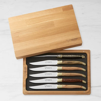 Laguiole en Aubrac Mixed Wood Steak Knives, Set of 6