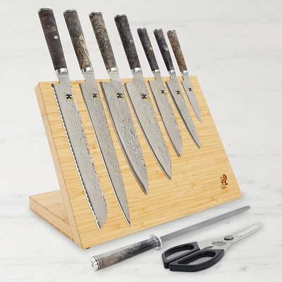 Miyabi Black Magnetic Easel Knife Block, Set of 10