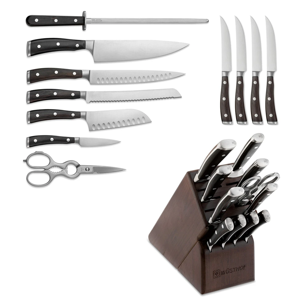 Wüsthof Ikon Blackwood Knife Block, Set of 12