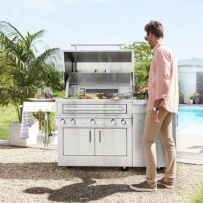 Kalamazoo Hybrid Freestanding Grill with Side Burner