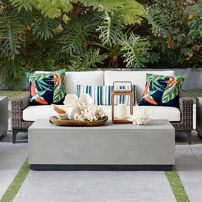 Lucca Concrete Outdoor Rectangle Coffee Table (56")