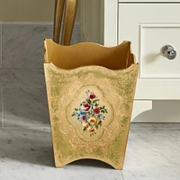 Florentine Wood Wastebasket