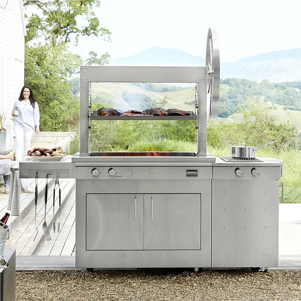 Kalamazoo Gaucho Wood-Fired Freestanding Grill with Side Burner