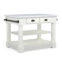 Barrelson Single Kitchen Island with Marble Top (49")