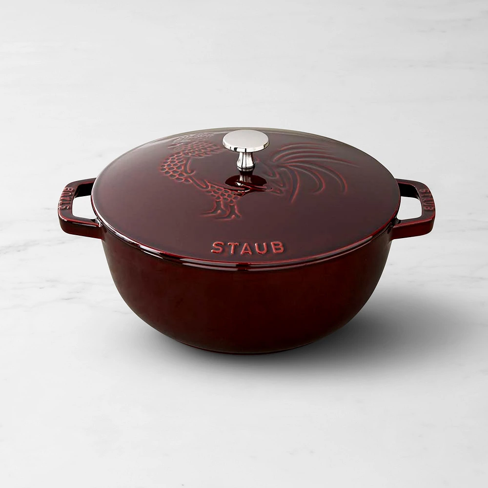 Staub Enameled Cast Iron Essential French Oven, Rooster Design