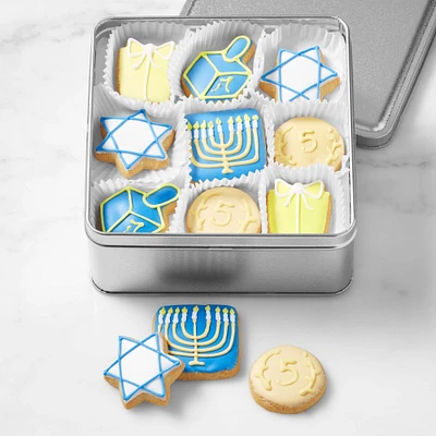 Assorted Hanukkah Cookie Tin, Set of 27