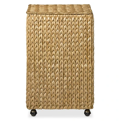 Nantucket Woven Seagrass Hamper on Wheels