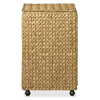 Nantucket Woven Seagrass Hamper on Wheels