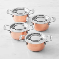 Williams Sonoma Mini Copper Cocottes, Set of 4