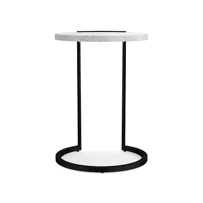 Marble & Metal Accent Table (17")