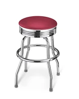 OPEN BOX: Diner Stool, 24", Dark Red