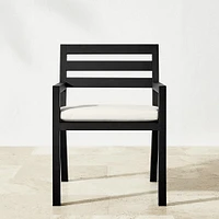 OPEN BOX: Ojai Metal Dining Arm Chair, Metal, Black