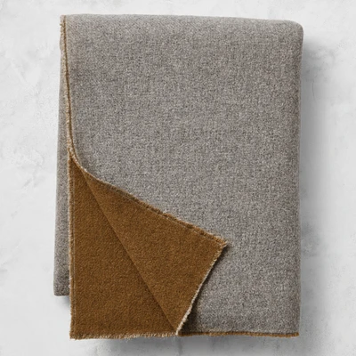 Reversible Double Face Solid Cashmere Throw