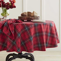 Classic Tartan Plaid Round Tablecloth