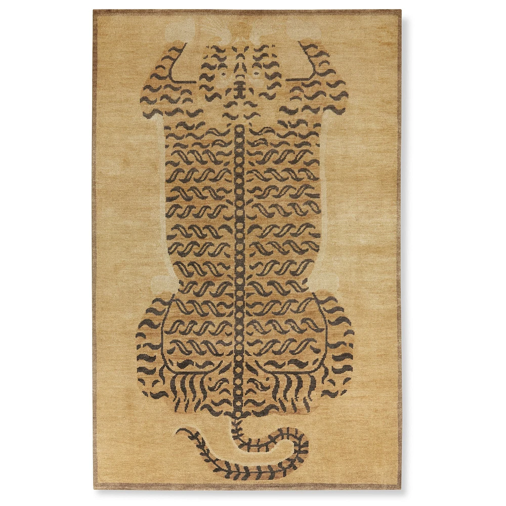 Hand Knotted Tibetan Tiger Rug