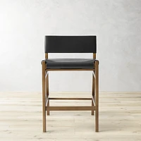 Stratton Leather Slung Counter Stool