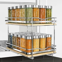 Lynk Double Spice Rack Wood Floor