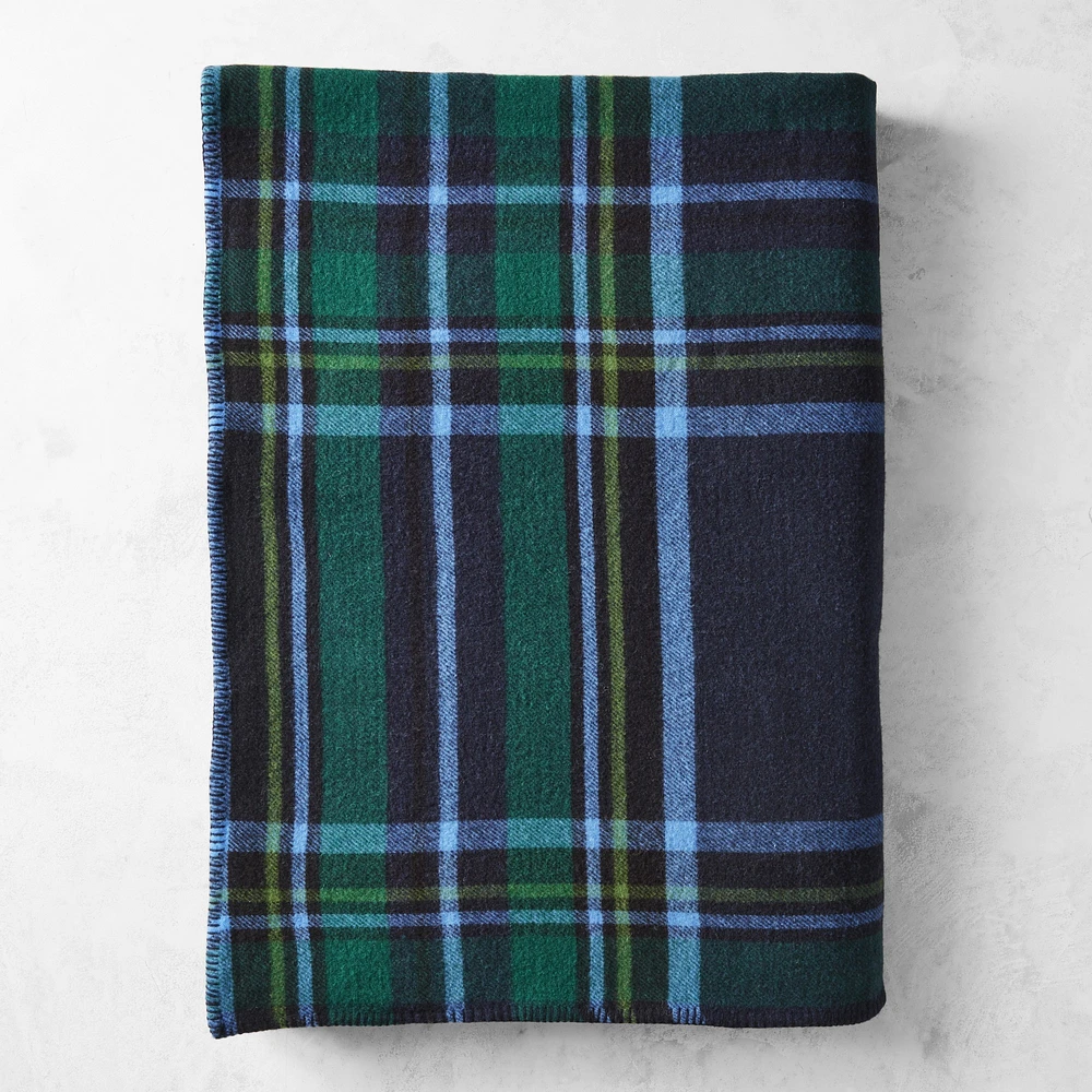 Alister Plaid Merino Wool Blanket